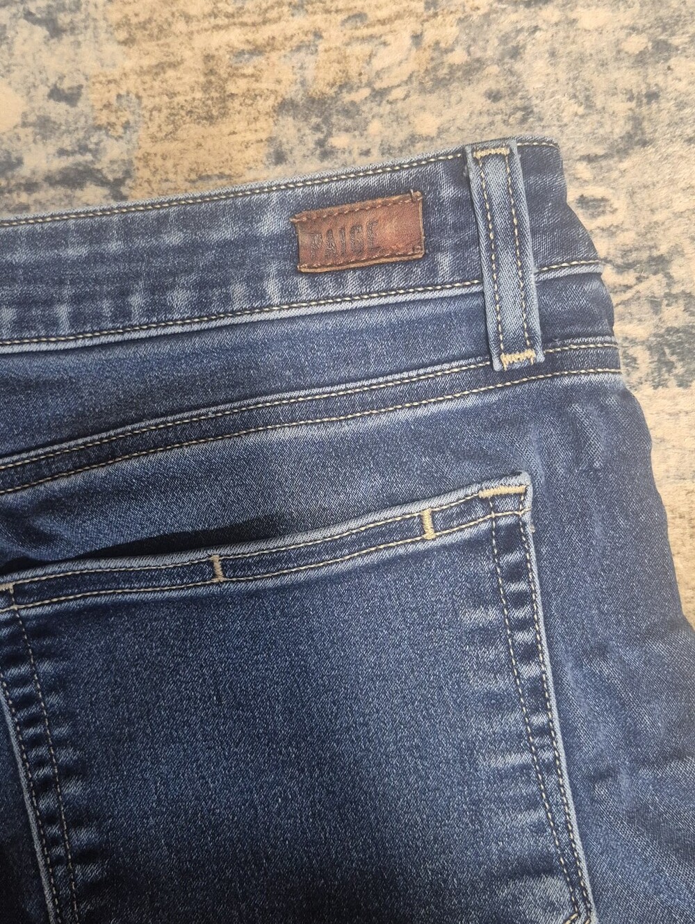 PAIGE Blue Skinny Faded Jeans. Hoxton Ankle Jeans. Super Soft Stretch. - Picture 5 of 7